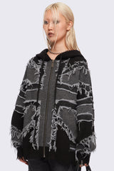 Union Jack Knitted Zip-Up Hoodie