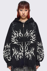 Abyx Knitted Zip-Up Hoodie