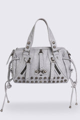Alba Studded Faux Leather Shoulder Bag