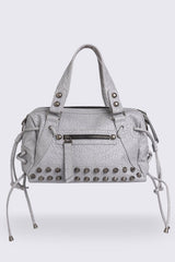Alba Studded Faux Leather Shoulder Bag