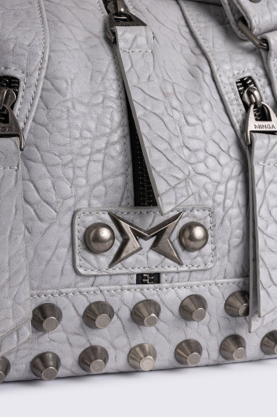 Alba Studded Faux Leather Shoulder Bag