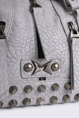 Alba Studded Faux Leather Shoulder Bag