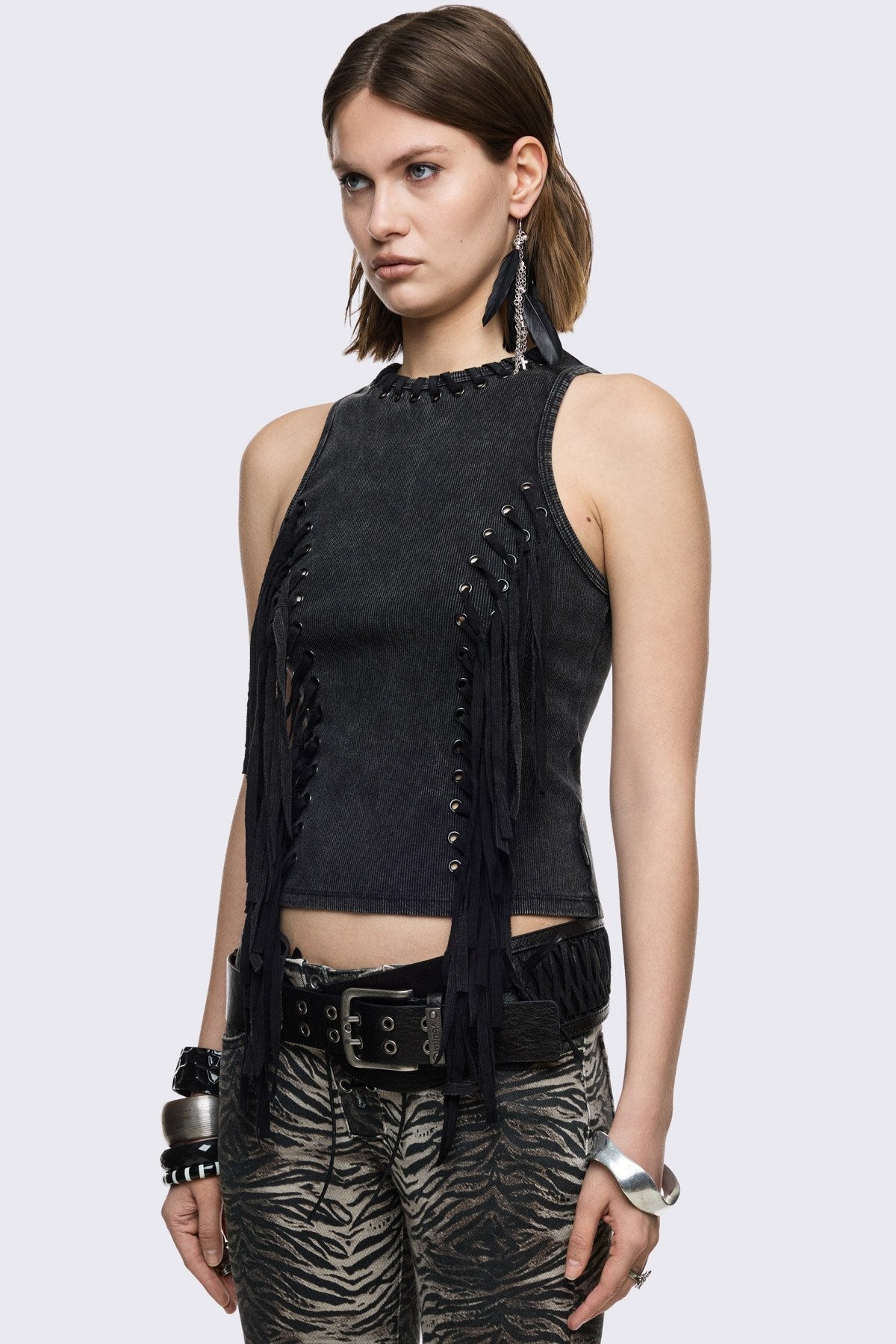 Anya Fringe Vest Top
