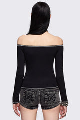 Chaotic Angel Off-Shoulder Top