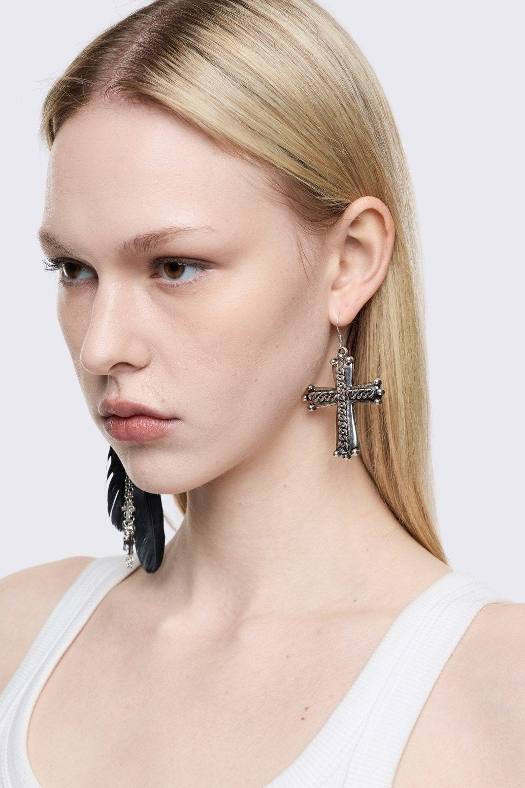 Dark Feathers Earring Set