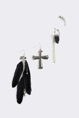 Dark Feathers Earring Set