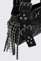 Fern Studded Fringe Shoulder Bag