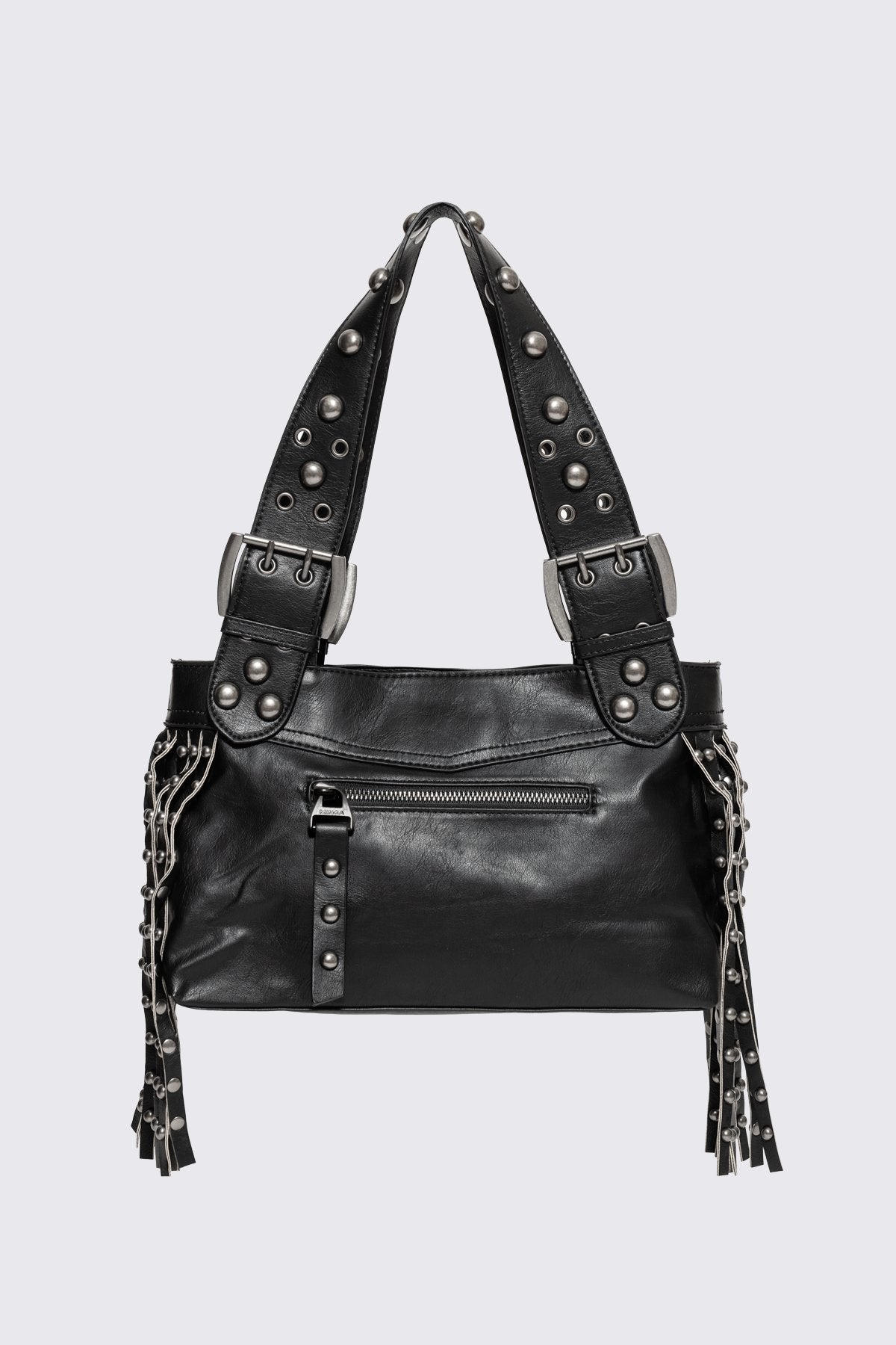 Fern Studded Fringe Shoulder Bag