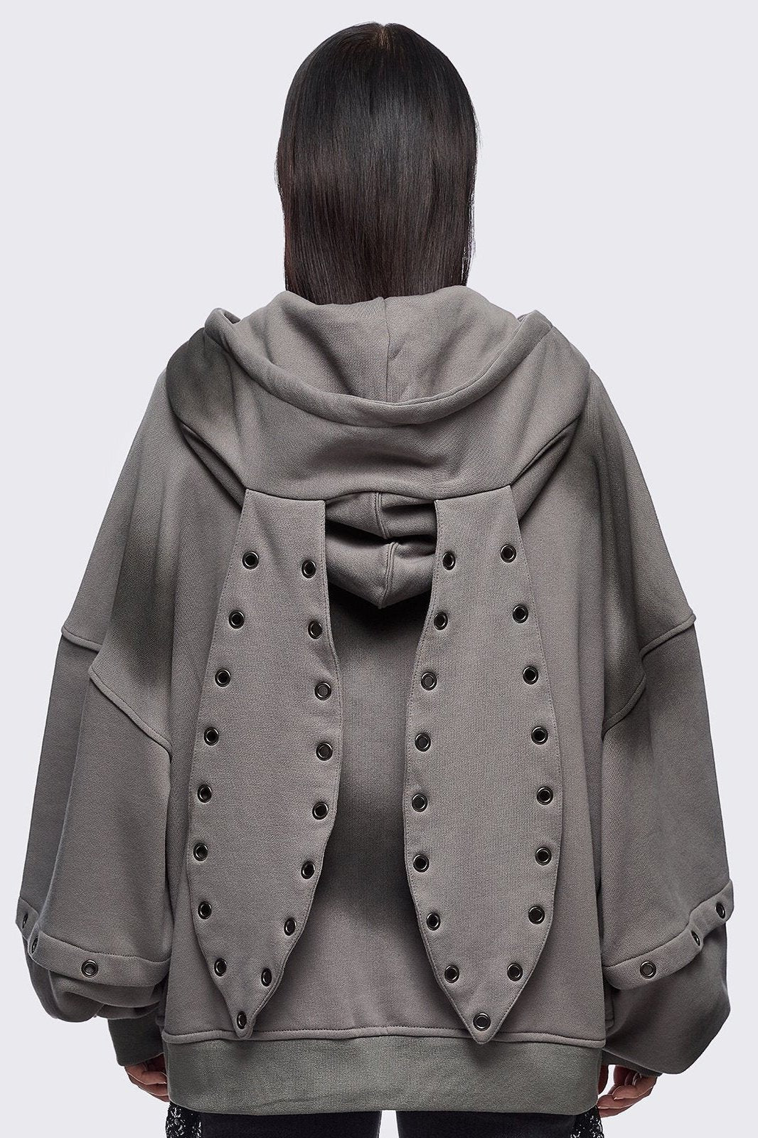 Heaven Grey Washed Zip Up Hoodie