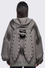 Heaven Grey Washed Zip Up Hoodie