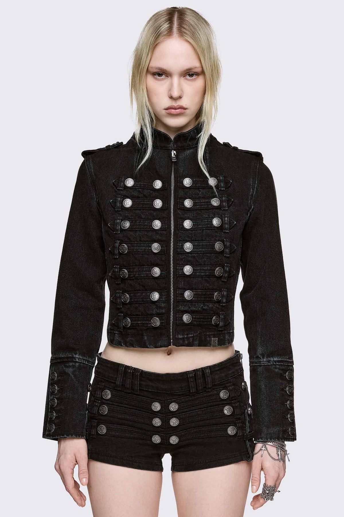 Hilda Military Denim Jacket