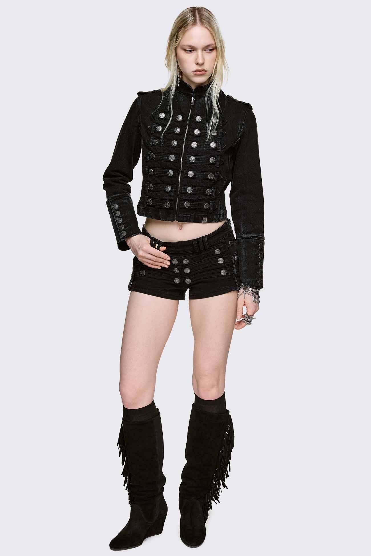 Hilda Military Denim Jacket