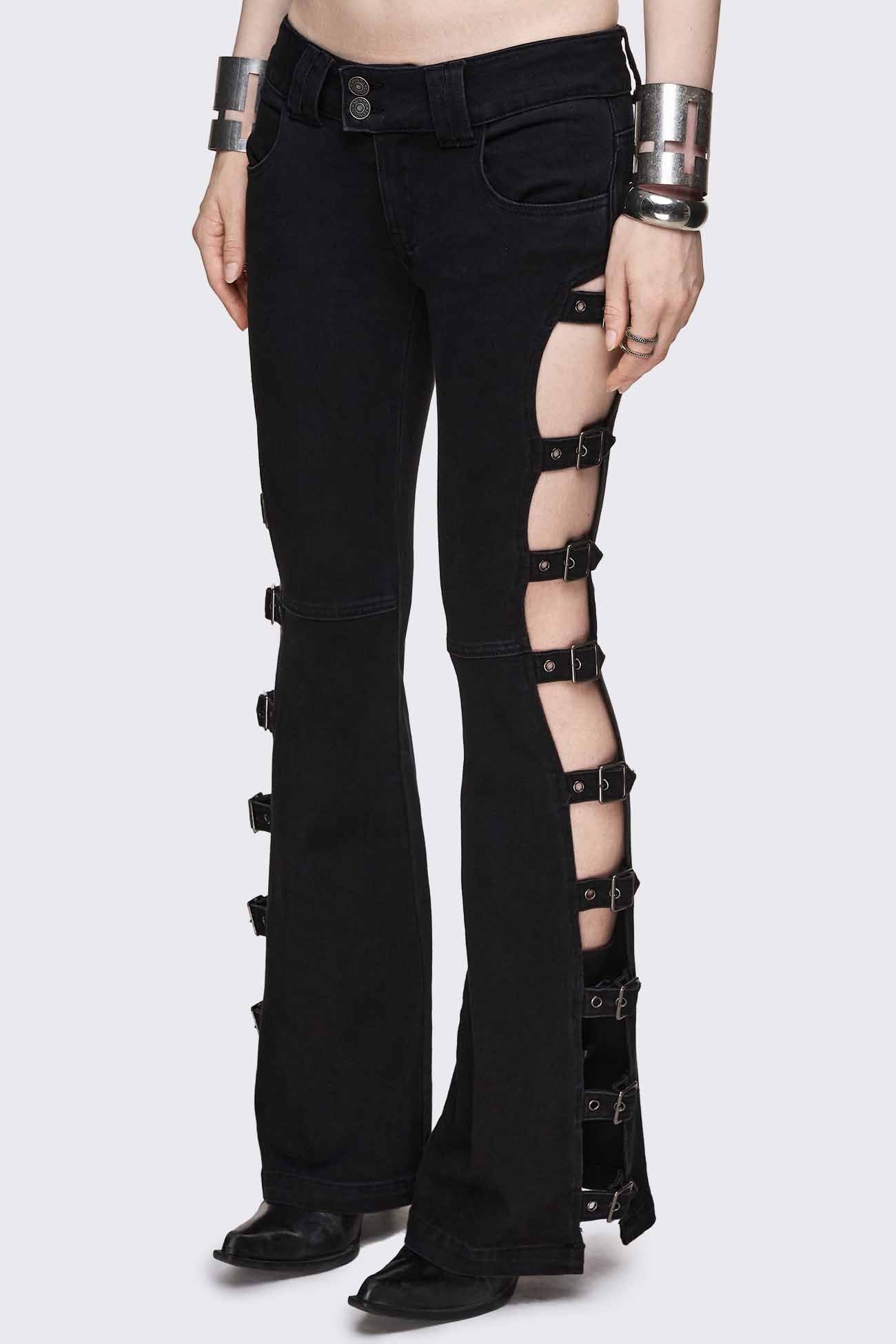 Imogen Buckle Flared Jeans