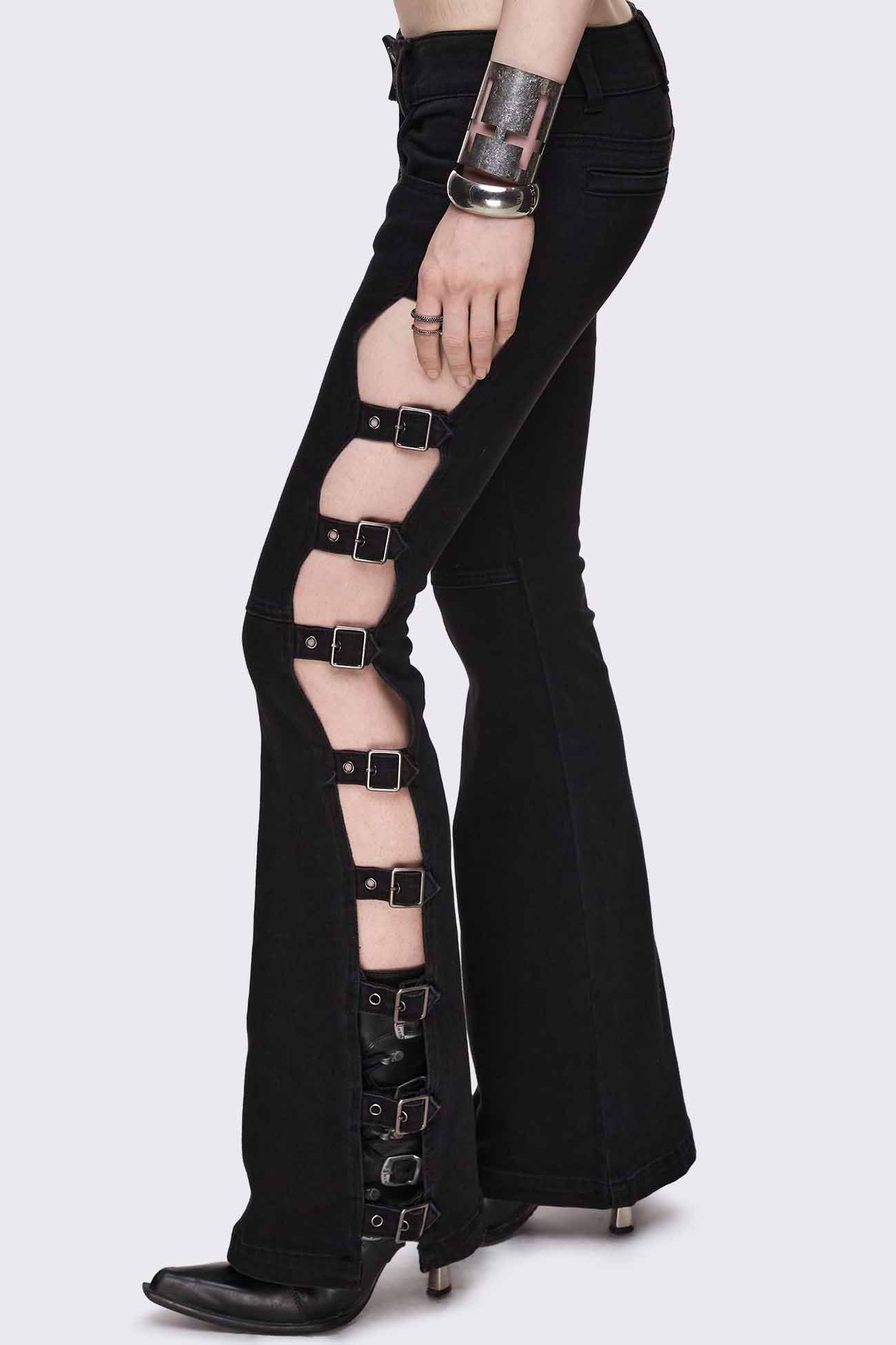 Imogen Buckle Flared Jeans