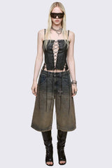 Jessie Faux Leather Corset Top