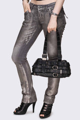 Kate Belted Faux Leather Shoulder Bag