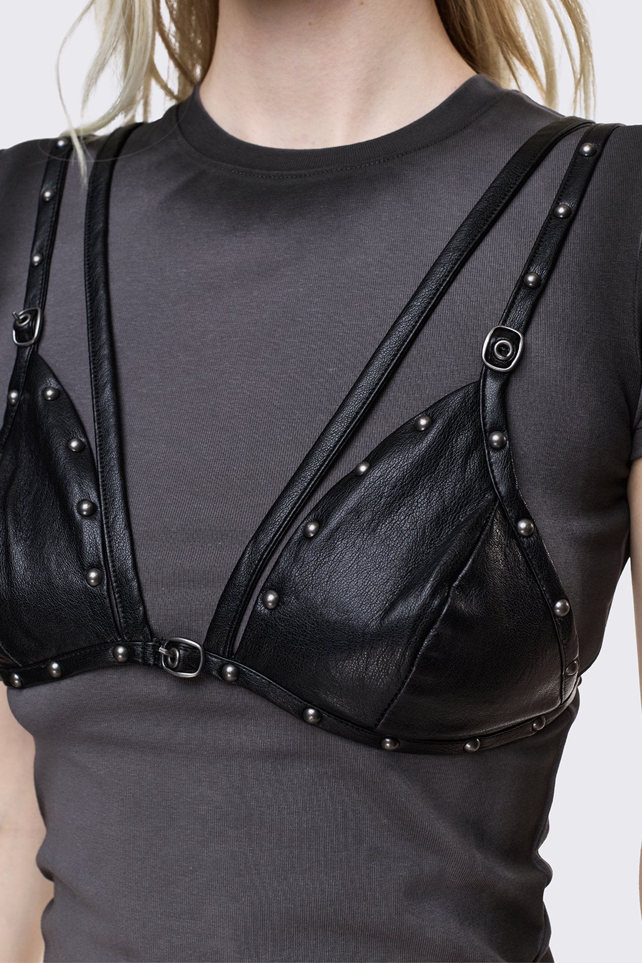 Mutiny Layered Studded Bralet Top