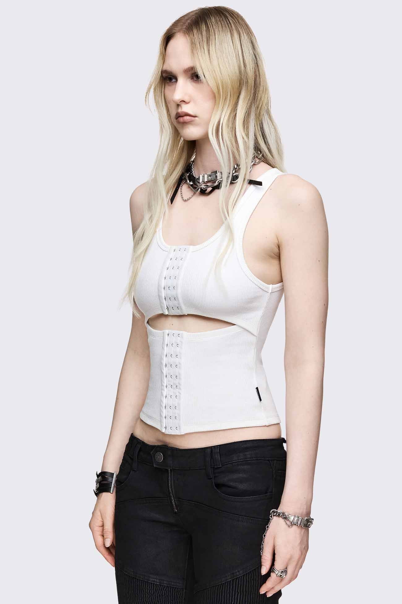 No Escape White Vest Top