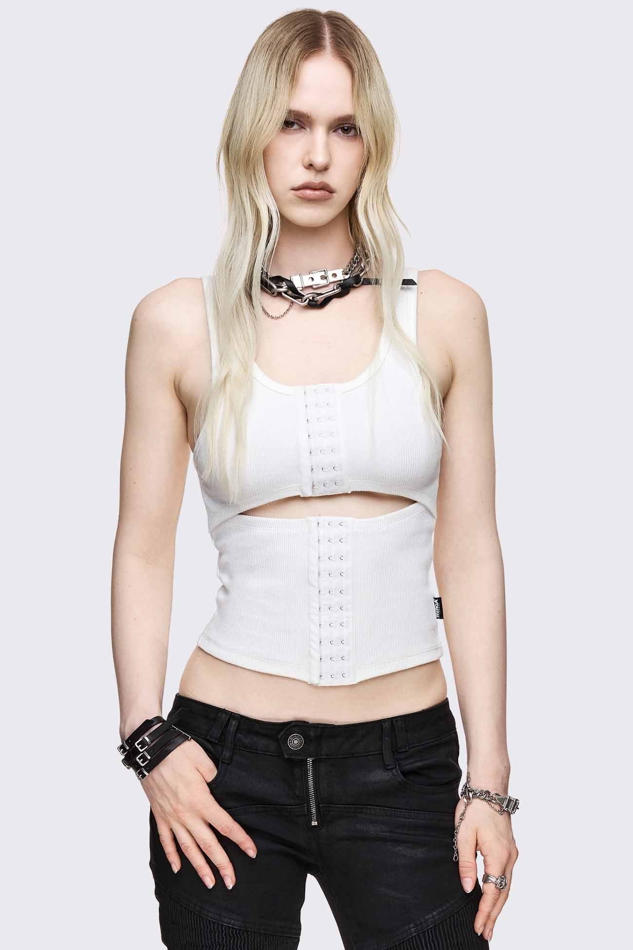 No Escape White Vest Top