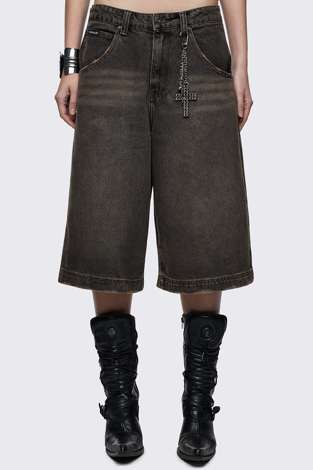 Brown Washed Jorts