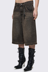 Brown Washed Jorts