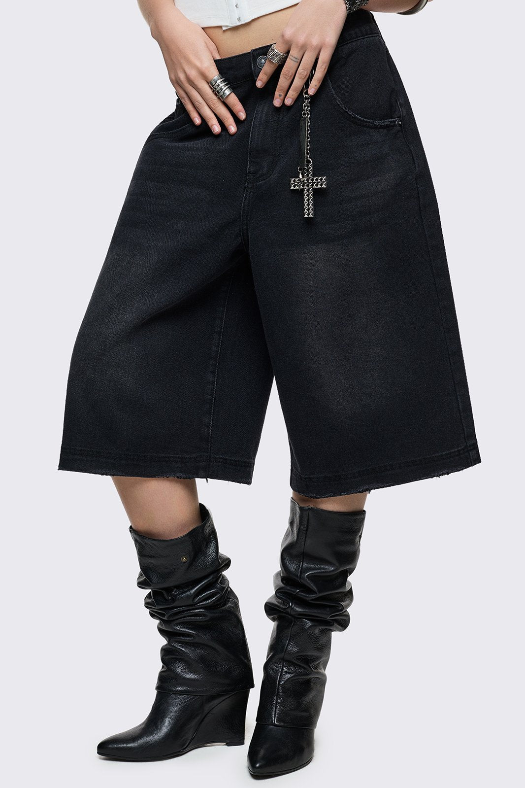 Black Washed Jorts