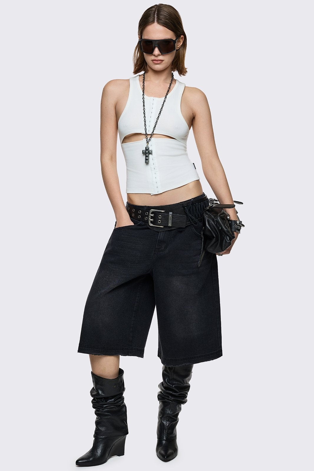 Black Washed Jorts