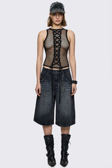 Worn Black Washed Jorts