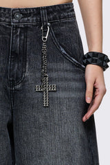 Worn Black Washed Jorts