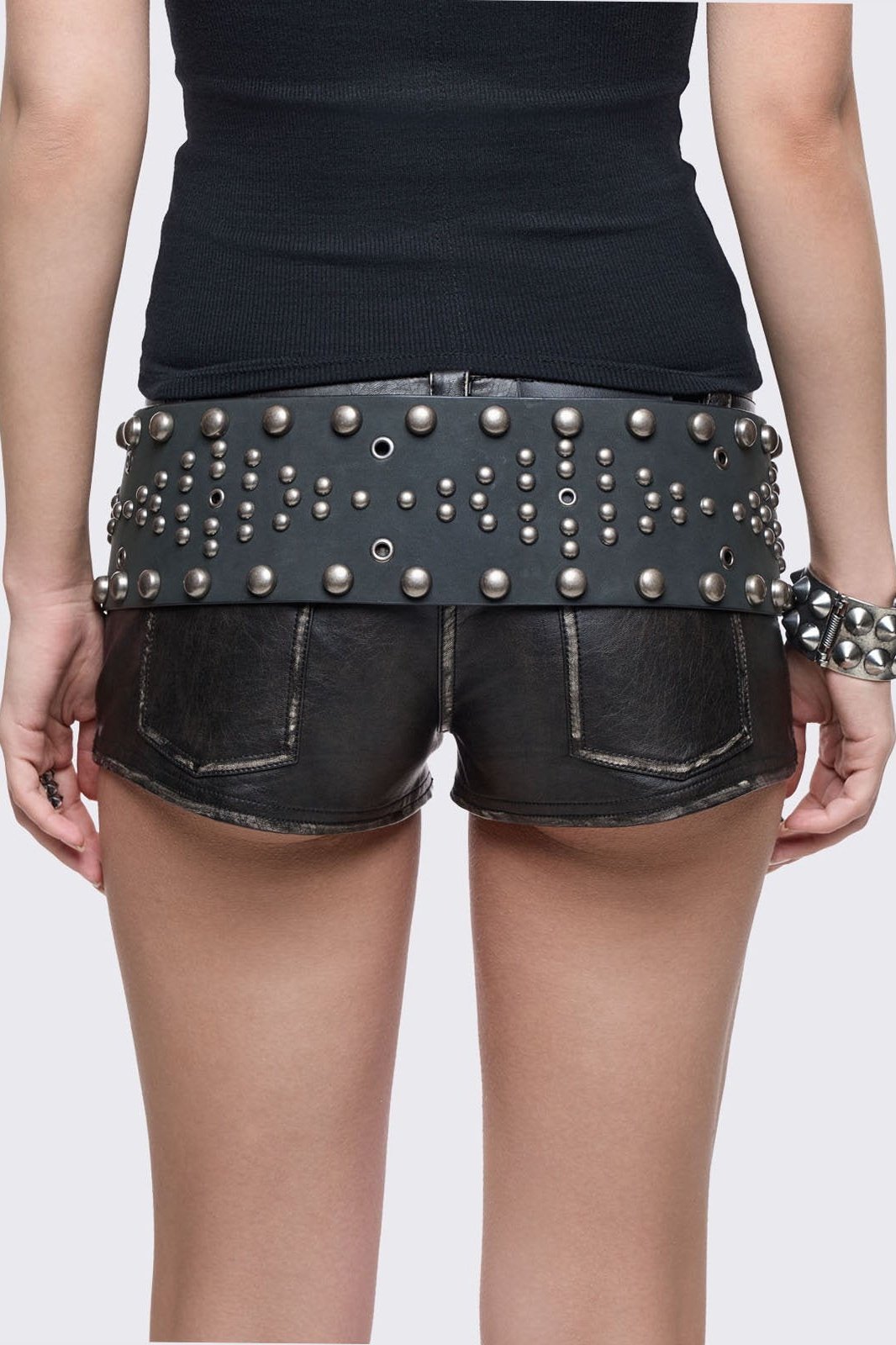 Petra Black Fringe Belt