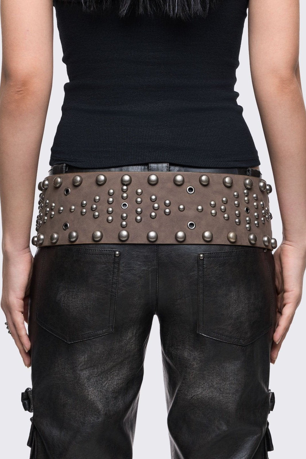 Petra Brown Fringe Belt