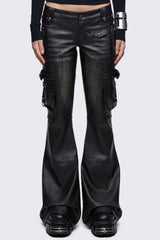 Rage Faux Leather Flared Pants
