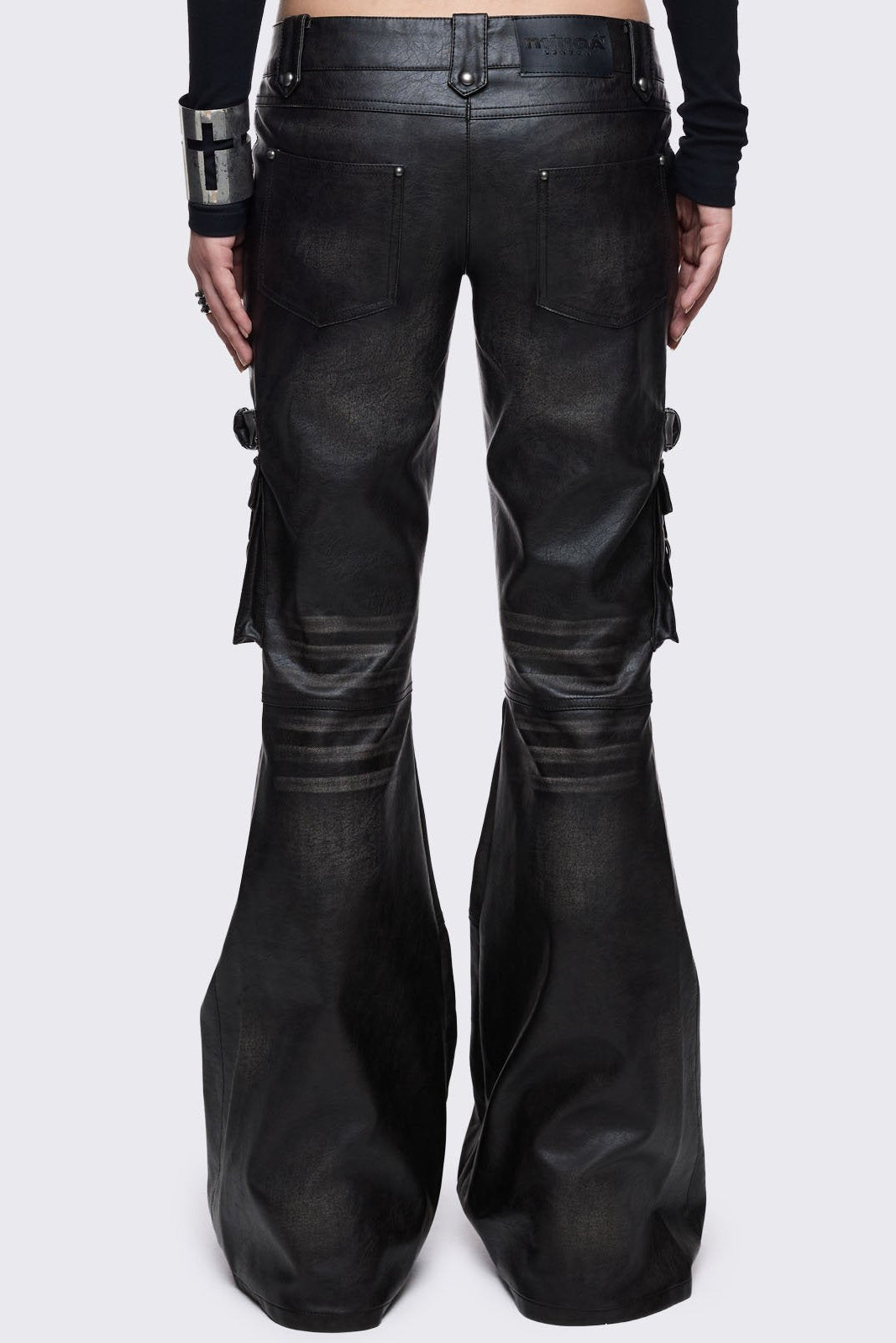 Rage Faux Leather Flared Pants