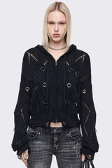 Ruin Knitted Zip-Up Hoodie