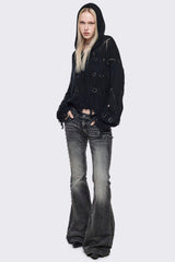 Ruin Knitted Zip-Up Hoodie