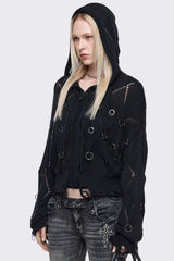 Ruin Knitted Zip-Up Hoodie