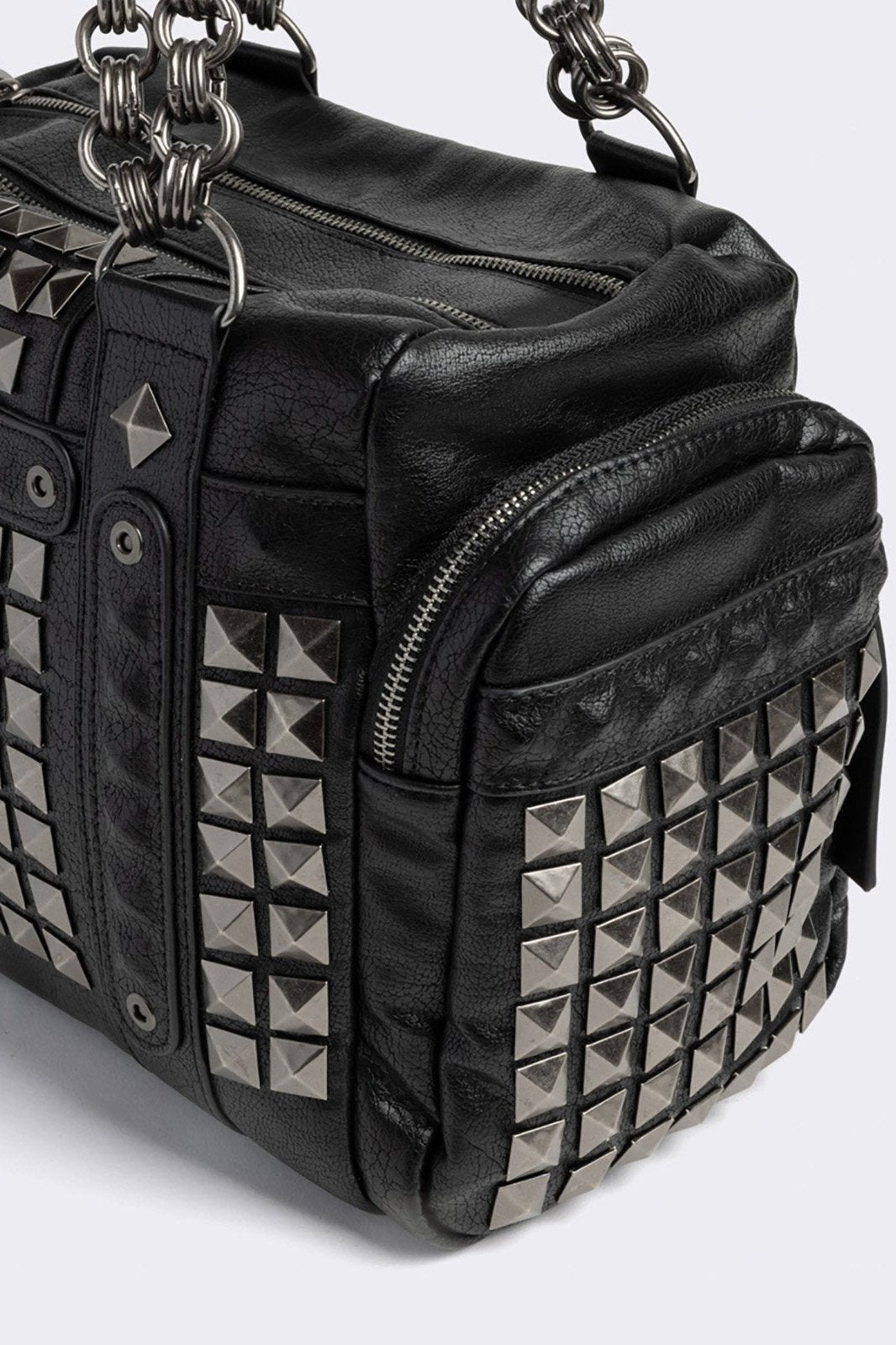 Ruthless Studded Faux Leather Shoulder Bag