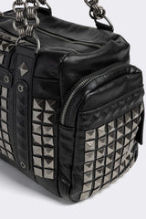 Ruthless Studded Faux Leather Shoulder Bag
