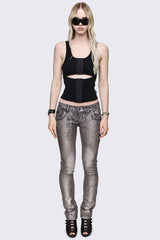 Silas Metallic Coating Slim Jeans