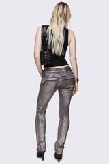 Silas Metallic Coating Slim Jeans