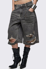 Smoke Grey Washed Jorts