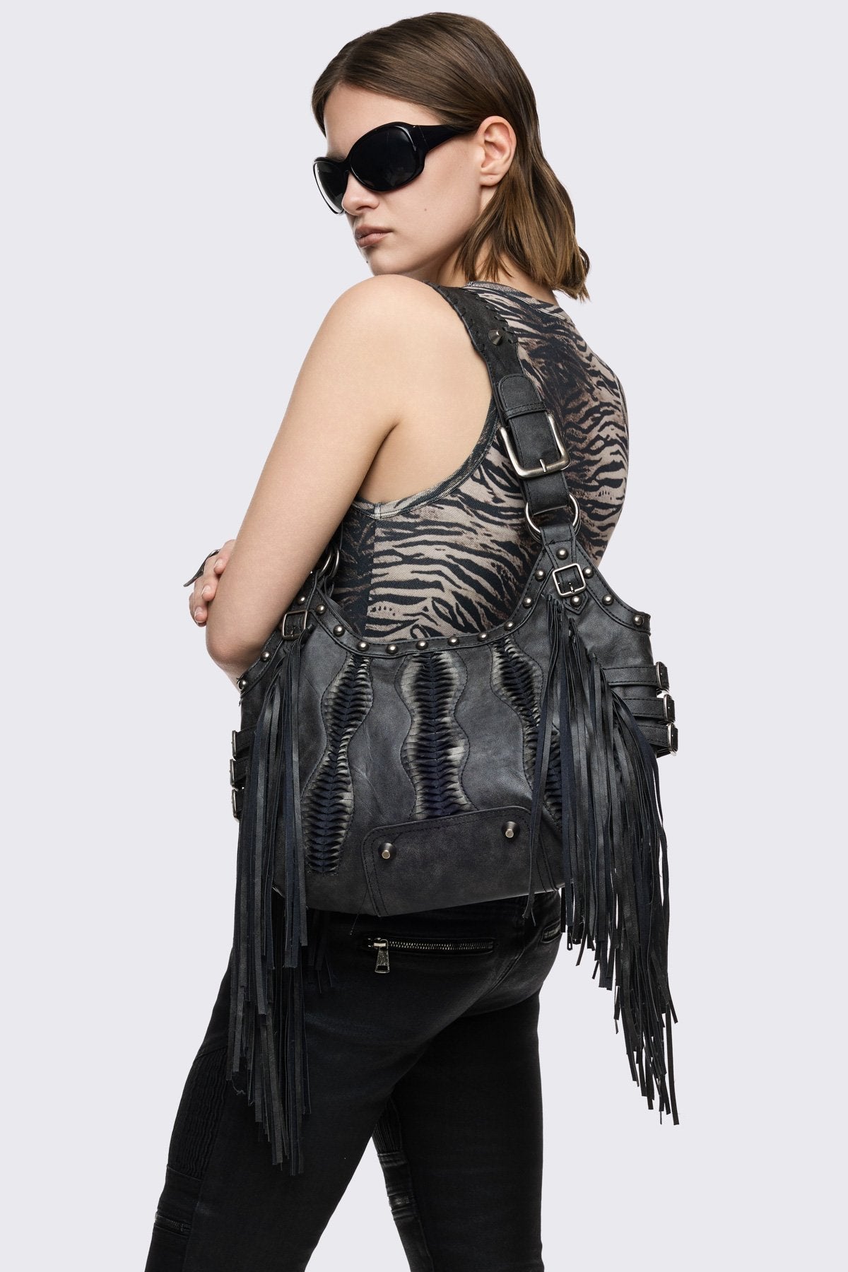 Suki Fringe Faux Shoulder Bag