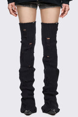 Torn Black Leg Warmers