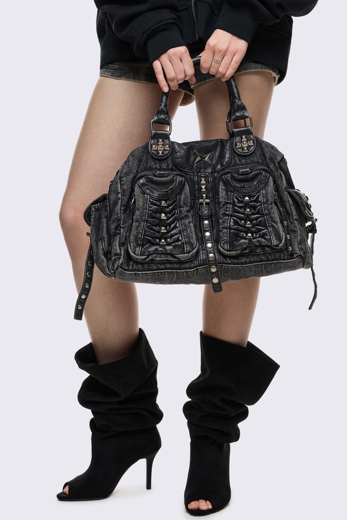 Vicious Denim Shoulder Bag