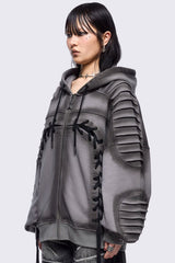 Vyre Grey Zip Up Hoodie