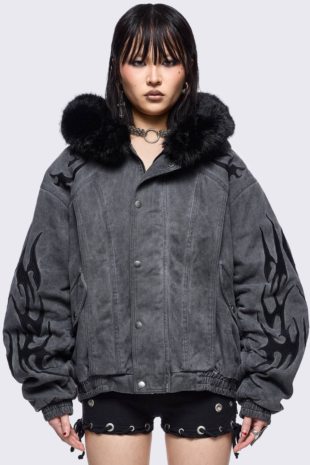 Wolf Embroidered Jacket